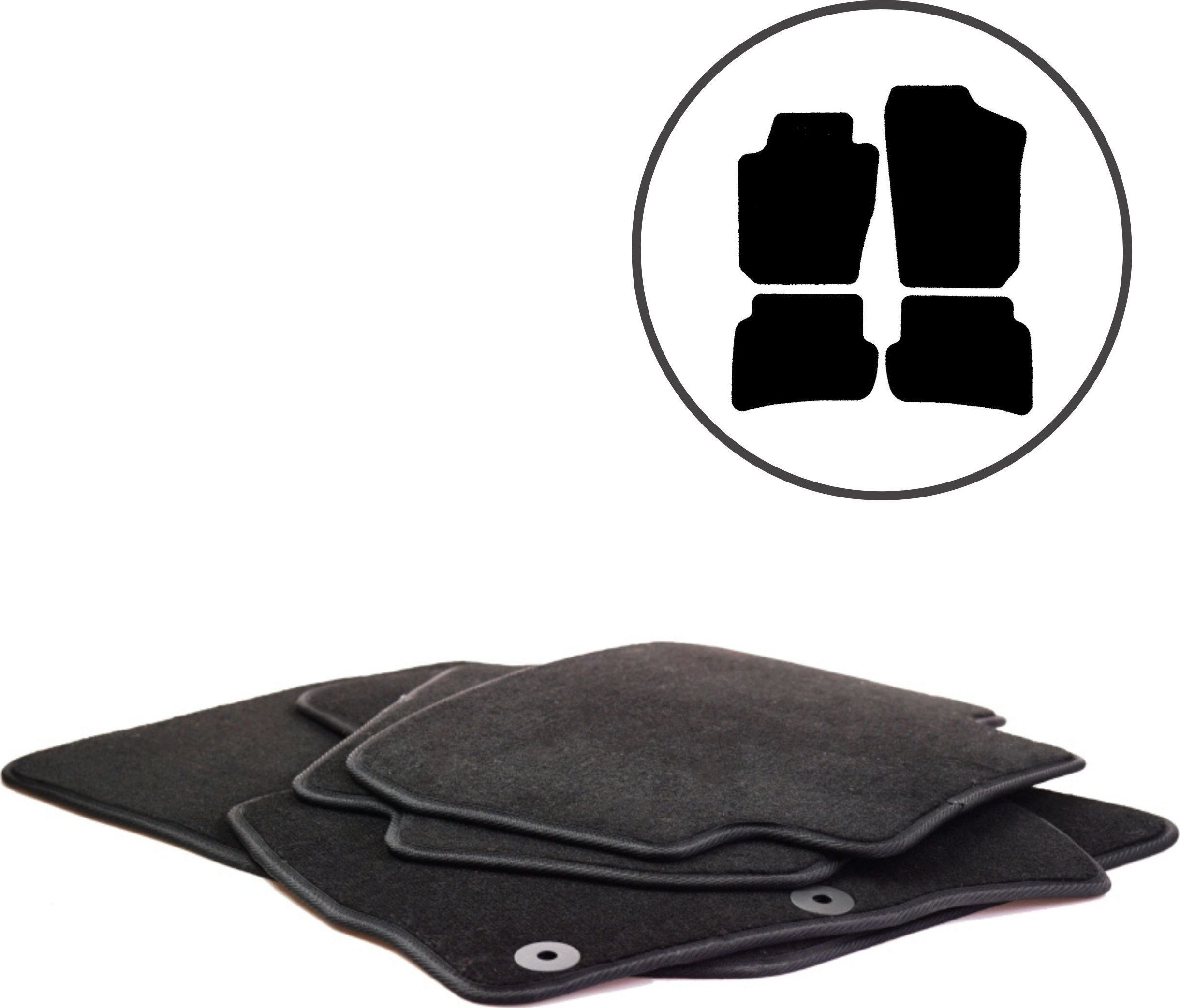 Dikel Dywaniki samochodowe welurowe 4szt. Seat Ibiza IV