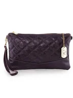 Torebki damskie - Anna Morellini Skórzana kopertówka w kolorze fioletowym - 27 x 11 x 3 cm - miniaturka - grafika 1