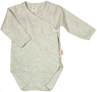 Body dla niemowląt - Body KOPERTOWE polskie Popiel MELANŻ r 68 KLEKLE - miniaturka - grafika 1