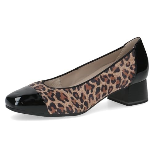 CAPRICE Damskie czółenka 9-22306-43, Black Leo Comb, 38.5 EU szeroki