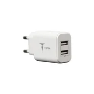 Ładowarki do telefonów - Ładowarka Sieciowa T-Phox Pocket Charger 2Xusb 2.1A White - miniaturka - grafika 1