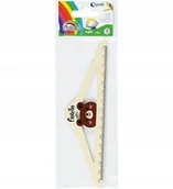 Przybory szkolne - Fiorello Linijka drewniana 15cm miś wieszak FIORELLO - miniaturka - grafika 1