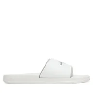 Klapki i japonki męskie - Klapki Calvin Klein Jeans Slide Rubber Neoprene Monologo YM0YM00361 Biały - miniaturka - grafika 1