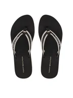 Klapki i japonki damskie - Tommy Hilfiger Japonki Flag FW0FW09195 Czarny - miniaturka - grafika 1