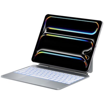 Etui na iPad Air 13 cali TYPECASE Edge Pro Srebrny Klawiatura