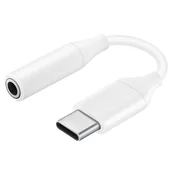 Adaptery i przejściówki - Adapter przejściówka słuchawek 3,5 mm mini jack żeński - USB-C męski biały - miniaturka - grafika 1
