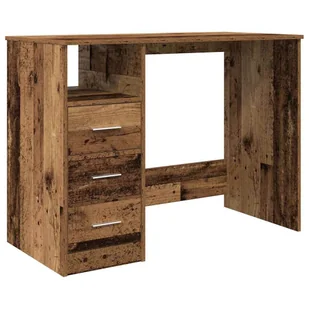 vidaXL Biurko, stare drewno, 102x76x50 cm, materiał drewnopochodny - Biurka - miniaturka - grafika 1