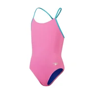 Stroje kąpielowe dla dziewczynek - Strój pływacki dziecięcy Speedo Solid Lane Line Back - miniaturka - grafika 1