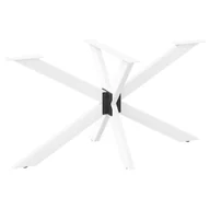 Meble modułowe i akcesoria - vidaXL Noga do stołu jadalnego, biały, 120x68x(72-73) cm, stal - miniaturka - grafika 1