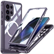 Etui i futerały do telefonów - Etui pancerne 360 Magsafe Supero do Samsung Galaxy S25 Ultra, przezroczysto-fioletowe - miniaturka - grafika 1