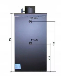 Piec stalowy wolnostojący z płaszczem wodnym 12kW - spełnia anty-smogowy EkoProjekt 04482064 - Piece wolnostojące - miniaturka - grafika 2