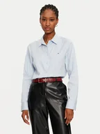 Koszule damskie - Tommy Hilfiger Koszula WW0WW44084 Błękitny Regular Fit - miniaturka - grafika 1