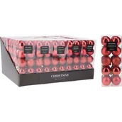 Bombki - Bombka plastikowa 4 cm 20 sztuk mix czerwony - miniaturka - grafika 1