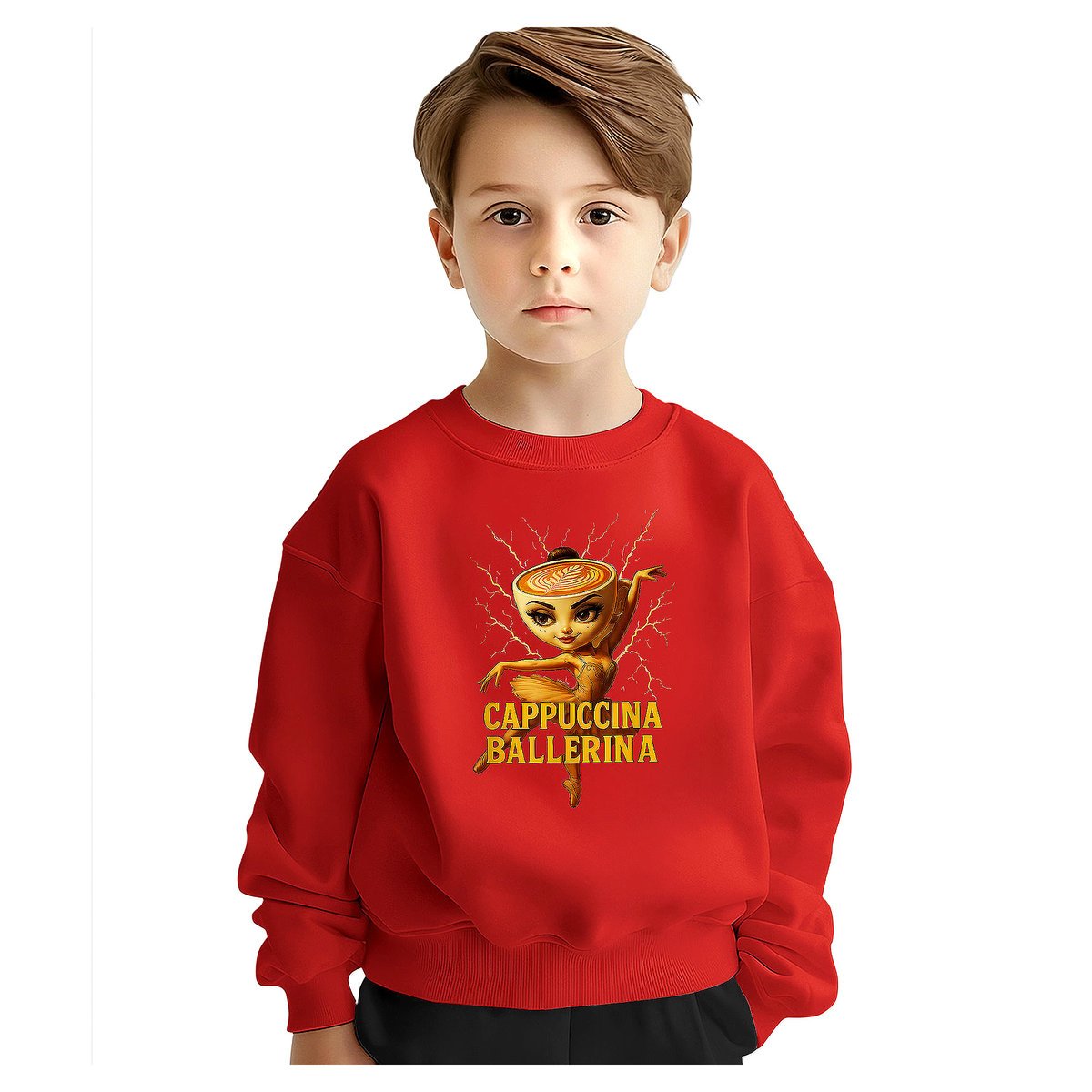 BLUZA DZIECIĘCA BRAINROT CAPPUCCINA BALLERINA 134-140 DLA DZIEWCZYNKI