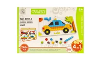 Układanki dla dzieci - Puzzle układanka dzieci 248 elementów 4w1 AUTA - miniaturka - grafika 1