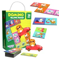 Klocki - WOOPIE Gra Edukacyjna Transport Zwierzęta Puzzle Domino Montessori - miniaturka - grafika 1