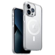 Etui i futerały do telefonów - UNIQ etui Combat iPhone 14 Pro Max 6,7" Magclick Charging przeźroczysty/dove satin clear - miniaturka - grafika 1