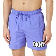 Spodenki damskie - DKNY Męskie kąpielówki/szorty w kolorze fioletowym, nylonowym, szybkoschnące spodenki dla dorosłych, stroje kąpielowe ze sznurkiem i elastycznym pasem, Fioletowy, S - miniaturka - grafika 1