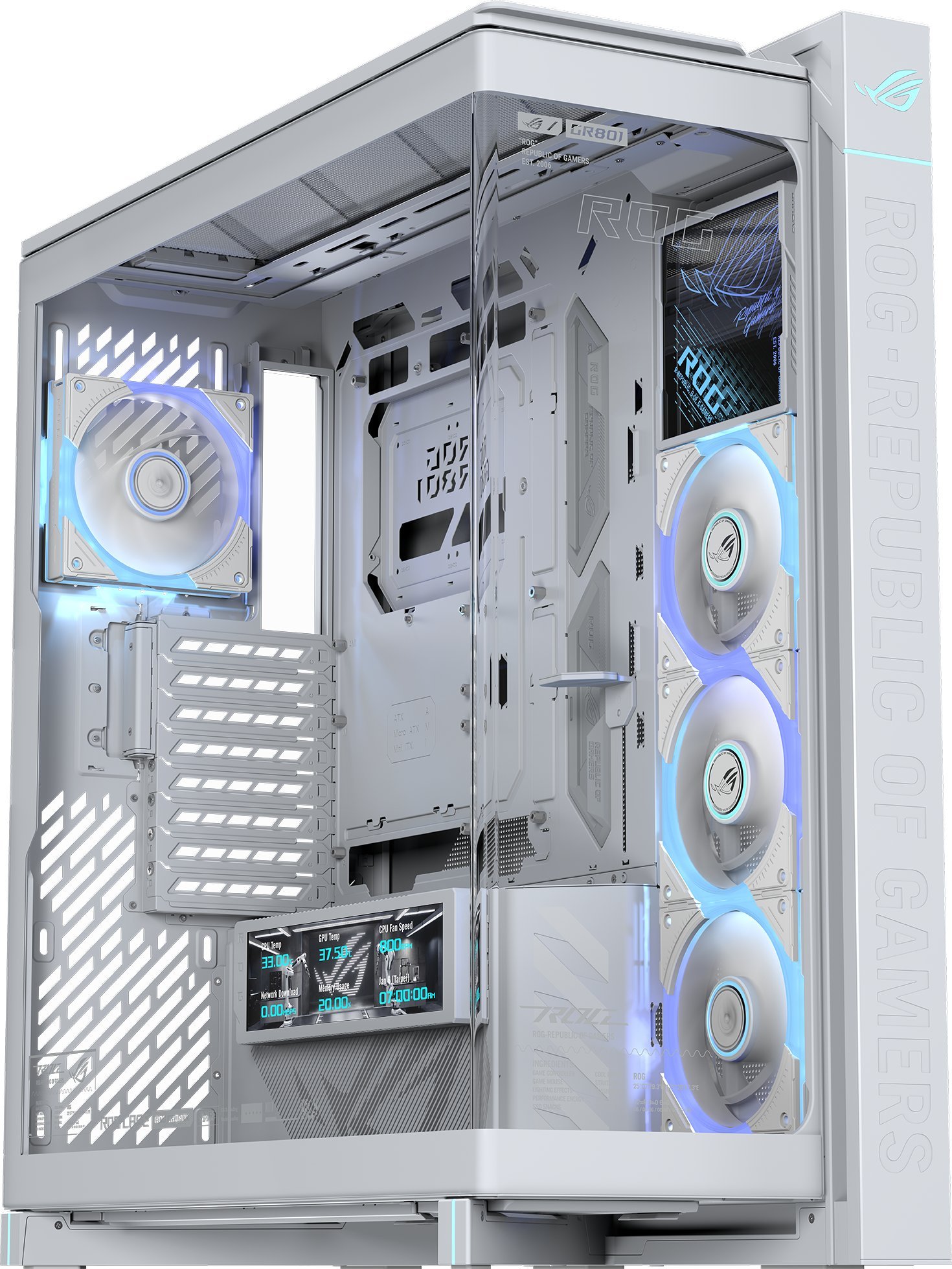 Obudowa Asus ROG CRONOX GR801 CURVE TG ARGB White Midi Tower Biały 90DC00T3-B09030