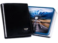 Portfele - Męski portfel skórzany duży PETERSON antykradzieżowy RFID STOP skóra naturalna czarny elegancki - miniaturka - grafika 1