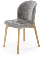 Krzesła - Krzesło tapicerowane BASSO szare/dąb naturalny HALMAR - miniaturka - grafika 1