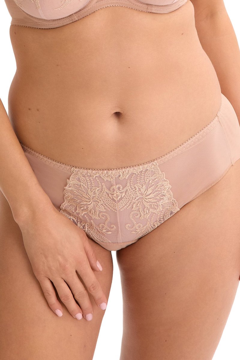 Figi damskie bikini z koronką Emanuela 038 beżowe XXL