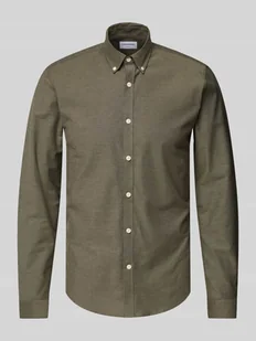 Koszula casualowa o kroju slim fit z listwą guzikową model ‘Oxford’ - Koszule męskie - miniaturka - grafika 1