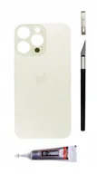 Części serwisowe do telefonów - OEM Panel tylny złoty do iPhone 14 Pro Max Big Hole szkło klapka baterii - miniaturka - grafika 1