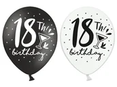 Balony i akcesoria - Strong Balloons Balony "18th Birthday", pastel white, black, STRONG, 12", 50 szt SB14P-246-000 - miniaturka - grafika 1