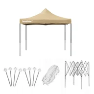 Altany ogrodowe - Leziter Składana altana ogrodowa 3x3 m beżowa - miniaturka - grafika 1