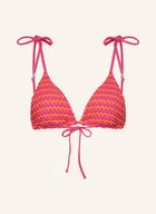 Stroje kąpielowe - Seafolly Góra Od Bikini Trójkątnego Mesh Effect pink - miniaturka - grafika 1