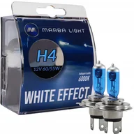 Żarówki samochodowe - Żarówki H4 12V 60/55W Marba Light White Effect W5W 2 Sztuki Komplet - miniaturka - grafika 1