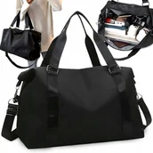 Akcesoria podróżnicze - TORBA PODRÓŻNA NA RAMIĘ SPORTOWA DO SAMOLOTU NA SIŁOWNIĘ BAGAŻ PODRĘCZNY XL - miniaturka - grafika 1