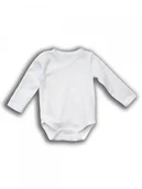 Body dla niemowląt - Nanaf Organic Bamboo, Body kimono z długim rękawem biel - ubranko - miniaturka - grafika 1