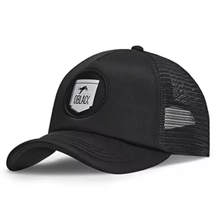 Męskie Czapki Oblack Classic Total Black Damskie Regulowana czapka baseballowa z siatką - Trucker Hat - Czapki męskie - miniaturka - grafika 1