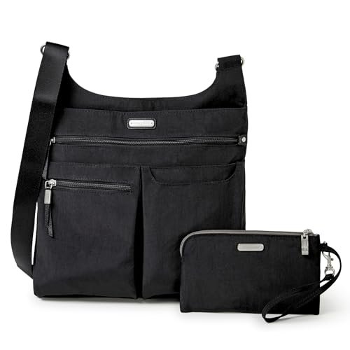 Baggallini Zamek błyskawiczny na torze z paskiem na rękę telefonu RFID, Czarny - Rozmiar Uniwersalny