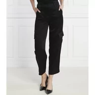 Spodnie damskie - Michael Kors Spodnie SATIN CARGO PANT | Loose fit - miniaturka - grafika 1
