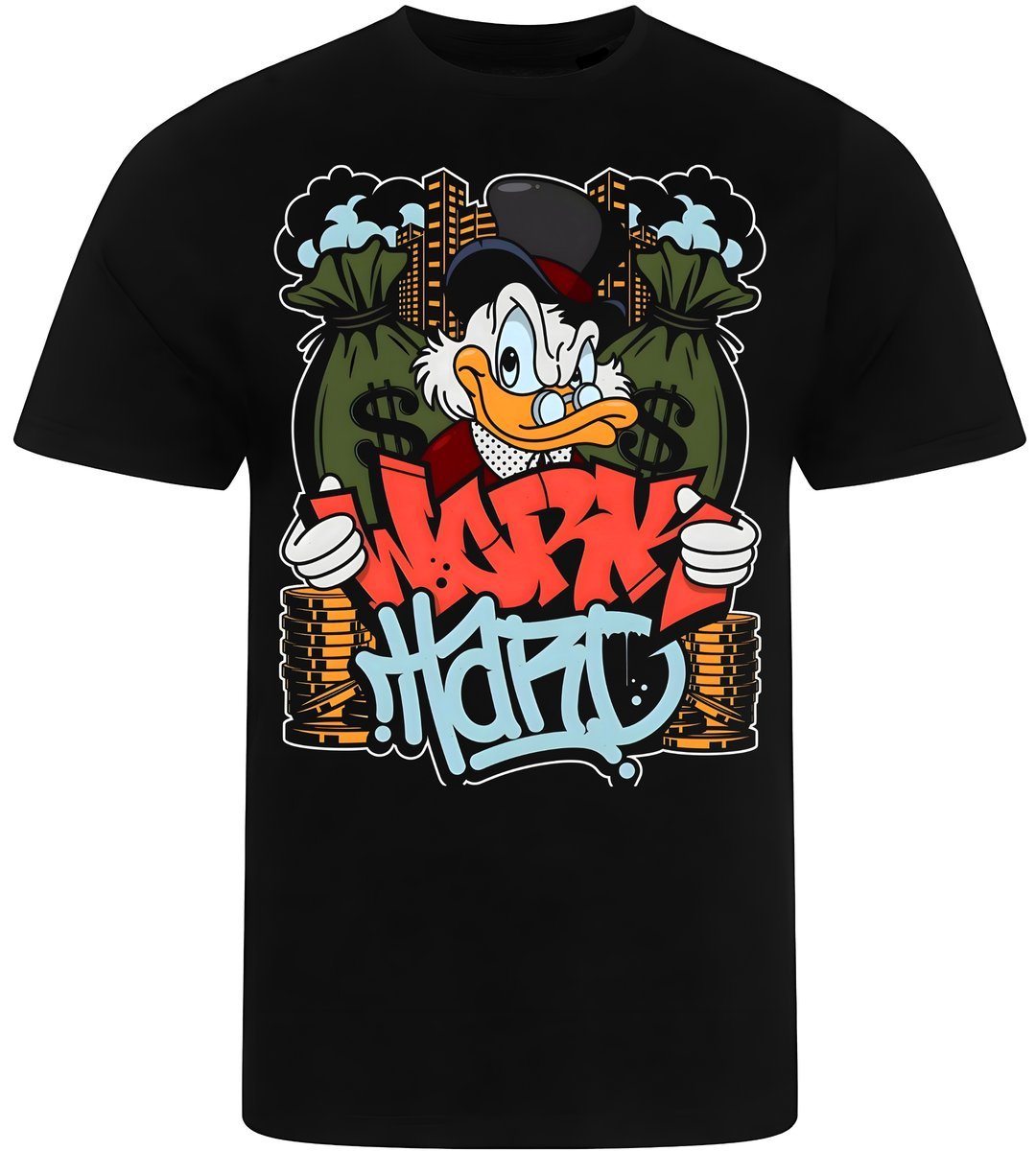 KOSZULKA MĘSKA NADRUK DONALD DUCK MOTYWACYJNA PREZENT PREMIUM M