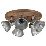 Lampy sufitowe - Lampa Sufitowa 25 W, Srebro Vintage, 50X50X25 Cm, E27 Lumarko! - miniaturka - grafika 1