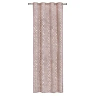 Zasłony - Zasłona Shine beżowa 140 x 260 cm na przelotkach - miniaturka - grafika 1