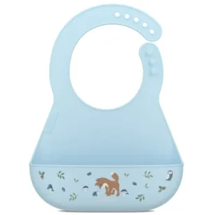 Mepal Śliniak silikonowy z kieszonką Mio Forest Friends 108034565408 - Śliniaki i fartuszki Mepal Śliniak silikonowy z kieszonką Mio Forest Friends 108034565408 - Śliniaki i fartuszki - miniaturka - grafika 1