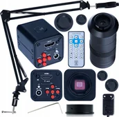 Mikroskopy i lupy - Mikroskop Rosfix MIKROSKOP CYFROWY Z KAMERĄ NORMA BLACK PRO WYSIĘGNIKIEM I OBIEKTYWEM 3W1 - miniaturka - grafika 1