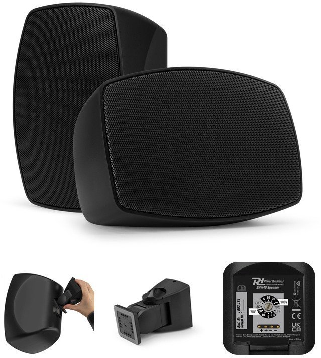 Power Dynamics Zestaw kolumn instalacyjnych BHW40BK IPX5 4