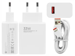 ORYGINALNA ŁADOWARKA SIECIOWA XIAOMI MDY-11-EZ 33W 6A TURBO + KABEL USB C - Ładowarki do telefonów ORYGINALNA ŁADOWARKA SIECIOWA XIAOMI MDY-11-EZ 33W 6A TURBO + KABEL USB C - Ładowarki do telefonów - miniaturka - grafika 1