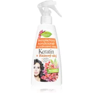 Odżywki do włosów - Bione Cosmetics Regenerująca odżywka bez spłukiwania do włosów zniszczonych Keratin + Ricinový olej 260 ml - miniaturka - grafika 1