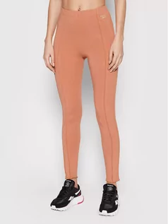 Spodnie damskie - Reebok Legginsy Trend H58685 Pomarańczowy Slim Fit - grafika 1