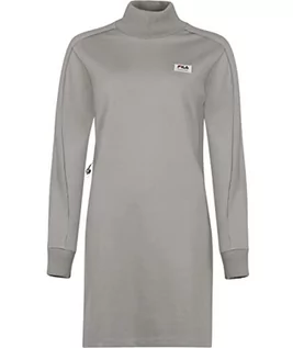 Sukienki - FILA Damska sukienka w stylu Temple Turtle Neck Dress luźna sukienka, Gull, L - grafika 1