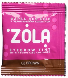 Project Lashes, Farbka Do Brwi Zola 03 Brown + Oksydant - Akcesoria i kosmetyki do stylizacji brwi - miniaturka - grafika 1