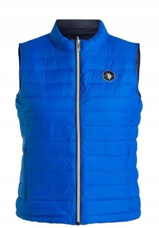 U.S. Polo Assn. Niebieska Pikowana Kamizelka Z Zamkiem 44 K1A