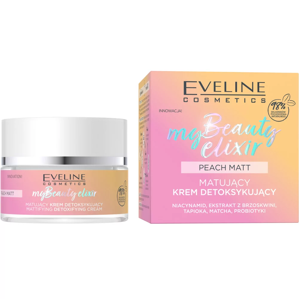 Eveline Cosmetics Cosmetics My Beauty Elixir Peach Matt matujący krem detoksykujący 50ml